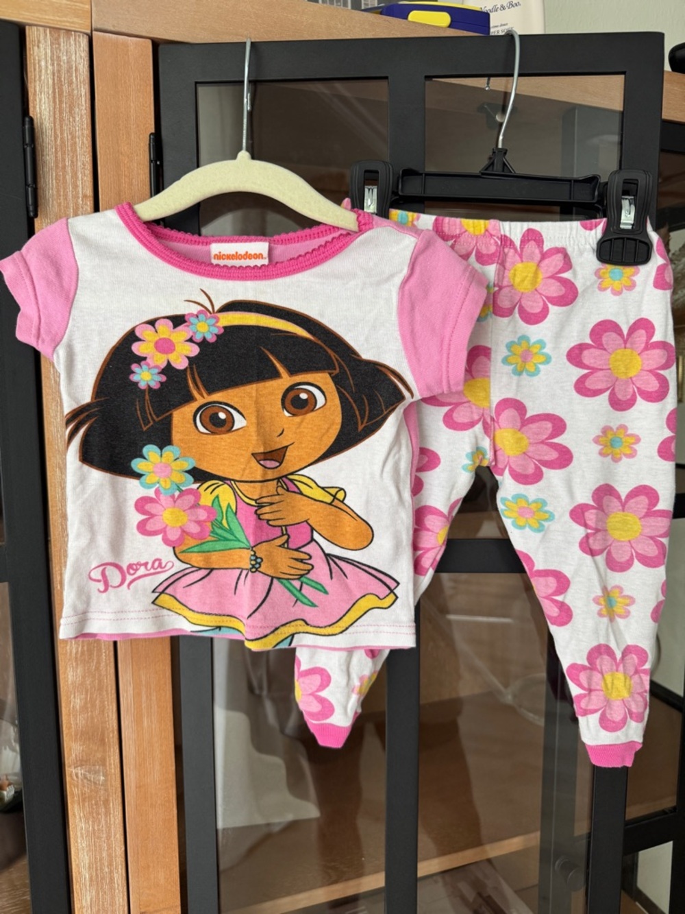 2014 Dora The Explorer pajamas set toddler baby girl short sleeve tee pants y2k